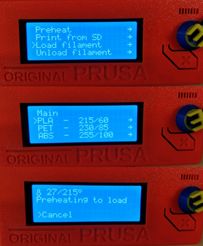 Filament Loading Prusa